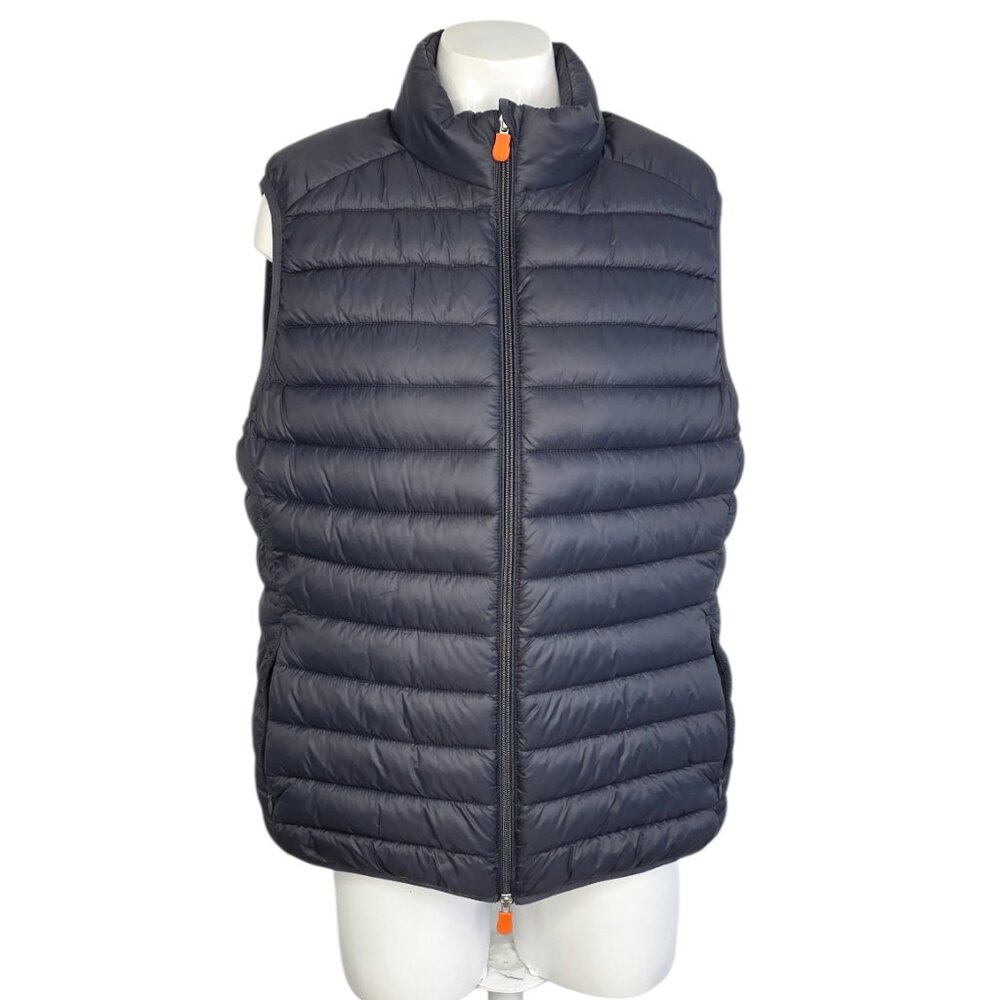 Save The Duck Ultra Light Jacket Puffer Vest, Blue, Plumtech, Womens Size 5/XXL